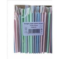 3500 Pailles Granita 200x8mm - Mix couleur pastel