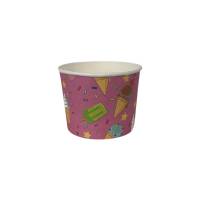 1000 Ice cream pot 210 ml in pink cardboard with ice cream design