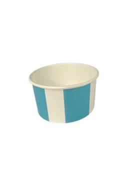 750 100 ml cardboard ice cream pot - blue and white