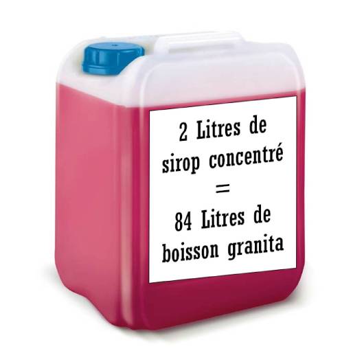 Goût Tutti fruits rouge concentré Sirop à Granita 2L