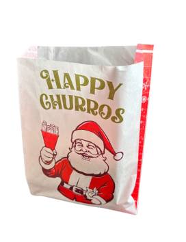 2000 Weihnachtstüten Happy Churros aus fettfreiem Papier