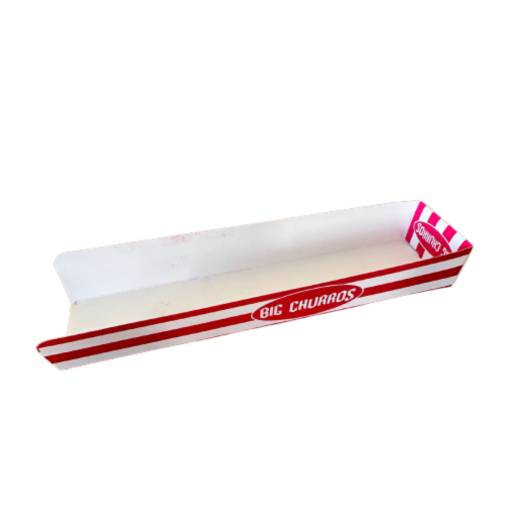 1000 pelles big Churros printed big churros pink striped and white cardboard