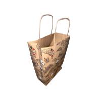 260 Kraft bags for food with string handle 23+10x33cm - quality kraft paper 90 gm2