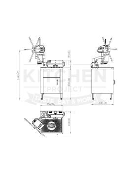 MACHINE A CHURROS MANUAL 3 kg + NUMERIC FRITEUSE - 6KW - 220V