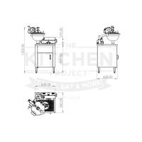 Macchine CROUSTILLON, DONUTS e BEIGNETS + FRITEUSE NUMERICA 30 litri - 6KW - 220V