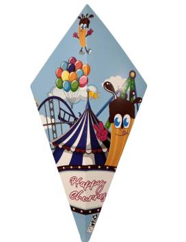 1000 35cm churros hats - printed cardboard blue park attraction