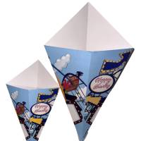 1000 35cm churros hats - printed cardboard blue park attraction