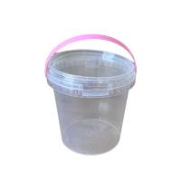 Buckets 1180 ml with lids and pink handles - 200 Pcs