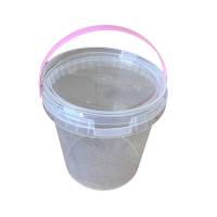 Buckets 1180 ml with lids and pink handles - 200 Pcs