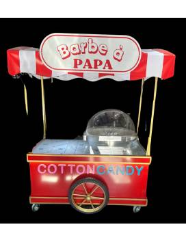 PAPA BARBE Machine + Electric Chariot Color Red, White and Gold