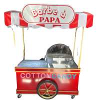 PAPA BARBE Machine + Electric Chariot Color Red, White and Gold