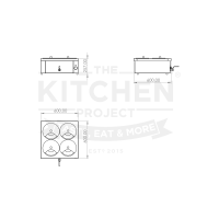 BAIN-MARIE X 4 countertop - 2KW - KITCHEN PROJECT