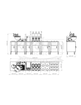 SET MACHINE CROUSTILLON + FRITI NUMERCI + MACHINE REMPLISHING + DOUBLE BAIN-MARIE + TOPPING + DISPLAY POUBELLE