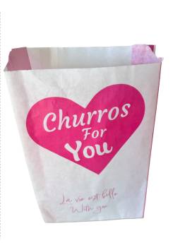 1000 Bolsas Churros tamaño de papel anti grasa 26x16 cm - churros para usted