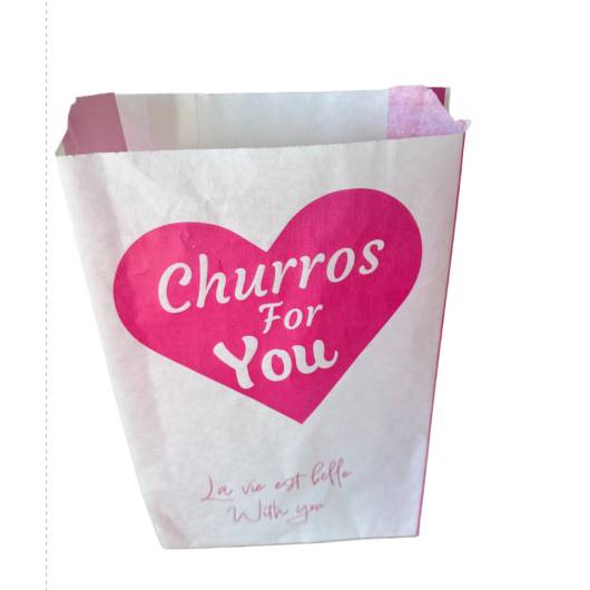 1000 Sachets Churros papier anti gras dimension 26x16 cm - churros for you