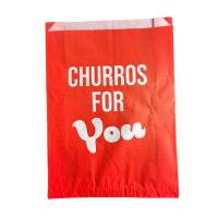 800 Bolsas grandes de Churros Antigrasas - Churros para ti rojo y blanco