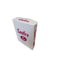 500 boites gaufre en carton blanc et texte rose