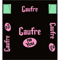 500 boites gaufre en carton noir et texte rose