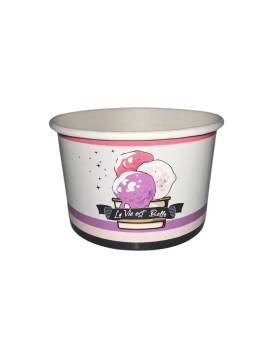 2700 Pot à glaces 110 cc pour 1 boule - beige, rose, noir la vie est belle