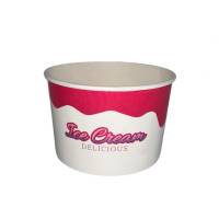 1100 Pot à glaces 360 cc pour 4 boules - beige et rose ice cream delicious