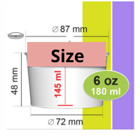 kopie von 1600 Ice Pot 180 cc für 2 Bälle - Blaues und rosa Eis köstlich