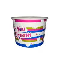 1400 Pot à glaces 270 cc pour 3 boules - Vert, bleu, rose, blanc design ice cream for you