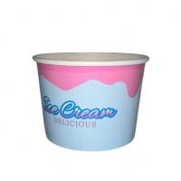 1400 Pot à glaces 270 cc pour 3 boules - Bleu et rose design ice cream delicious