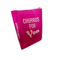 1500 Borse Churro carta anti-grasso 29x20 cm - churro di testo rosa per voi bianco