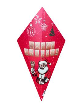 cópia de 550 cones médios de 35cm - cartolina estampada de Natal