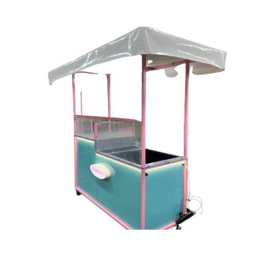 Chariot avec FRITEUSE NUMERIQUE kitchen project 30 litres - 6KW - 220V - Bleu et Rose