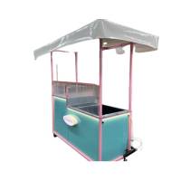 Chariot avec FRITEUSE NUMERIQUE kitchen project 30 litres - 6KW - 220V - Bleu et Rose