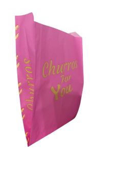 copia de 1000 Bolsas de Churros papel antigrasa 31x20 cm - Churros rosas y blancos para ti