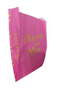 copy of 1000 Bags Churros anti-fat paper 31x20 cm - Pink and white churros for you