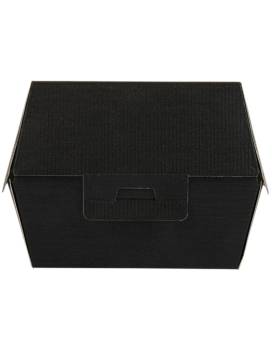 500 BOXES HAMBURGER 220 G/M2 13x12.5x9 CM (M) BLACK BLACK CARTON