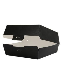 300 BURGER BOXES 230 G/M2 17,6x16.8x7,8 CM (XL) BLACK CARTON