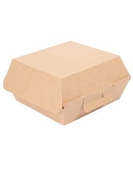 450 BOÎTES HAMBURGER 230 G/M2 13x12,5x6,2 CM (S) KRAFT CARTON ONDULÉ