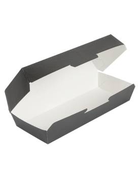 300 BOÎTES PANINI 230 G/M2 26,5x12,2x7 CM NOIR CARTON ONDULÉ