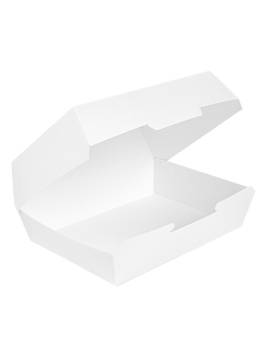 300 BOXES LUNCH BOX 230 G/M2 - 22,5x17x8,5 CM WHITE CARTON GROUNDED