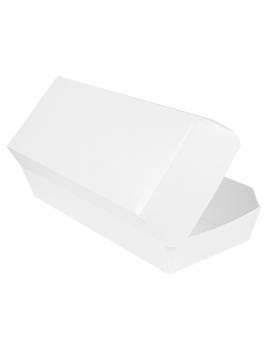 300 BOÎTES PANINI 230 G/M2 26,5x12,2x7 CM BLANC CARTON ONDULÉ