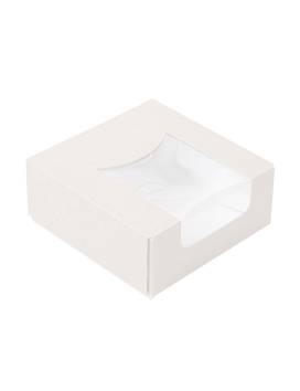 copia di 300 SCATOLE PER SUSHI CON FINESTRA 23x23x5 CM IN CARTONE ONDULATO BIANCO