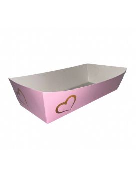 300 BARQUETTES XL 2400 G - CARTON ANTIGRAS 255 gm2 - 20,7x8,5x5,2 CM - ROSE ET OR FOR YOU