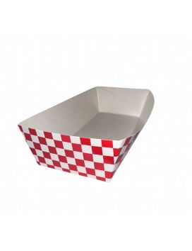 300 BARKETS XL 2400 G - CARTON ANTIGRAS 255 gm2 - 20.7x8.5x5.2 CM - RED AND WHITE DAMIER