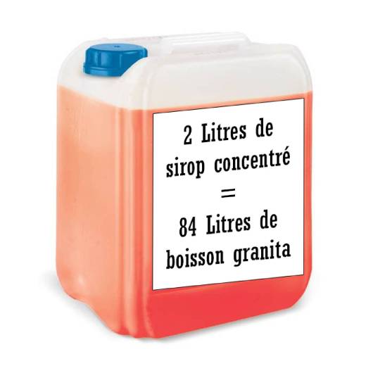 Orange Sanguine taste concentrated Sirop in Granita 2L