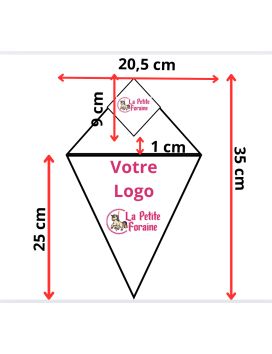 copy of Mega Cornet 48 cm in Anti-Fett-Pappe - 6000 Kegel