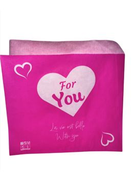 1500 2 sides open bags - anti-fat paper 40 gm2 - Pink For youdamier pink