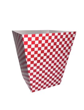 200 scatole 1300 ML con porta vasetti e fissaggio assiugamani - scatola 255 gm2 antigrafa - 14x9.1x13 cm - RED E BIANCO