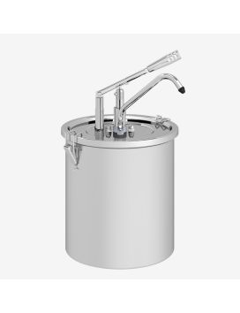 10 Liter Lever Dispenser - Stainless steel container with secure closure