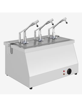 Heater dispenser for chocolate sauce - gastro Bain-marie 3x5,25 liters