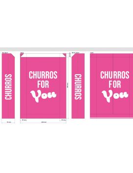 Personalisierung Churros Anti-Fetttaschen 35x6,5x25 cm - 20.000 unt