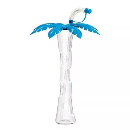 COPO TUBO PALM TREE 350 ML AZUL 54 UNIDADES - 0,74 €